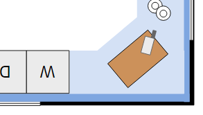 厨房平面图模板：小厨房平面图（使用在线平面图软件绘制）