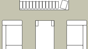 Living room floorplan template: Living Room Section (Drawn with the online Floor Plan software)