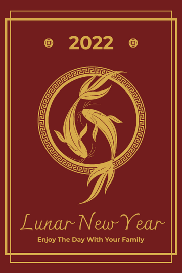 Koi Fish Lunar New Year Greeting Card