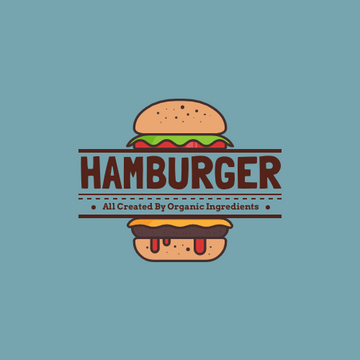 Hamburger Logo Created For Western Restaurant