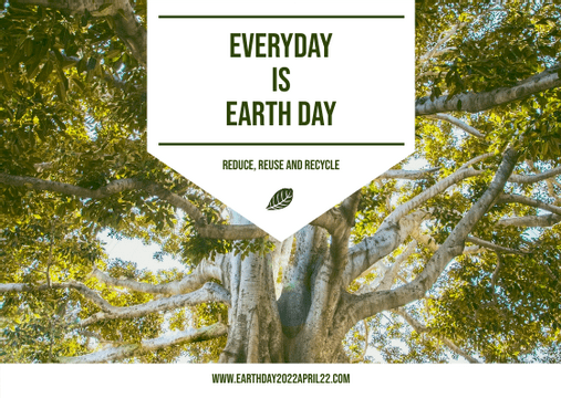 Green And White Trees Photo Earth Day Postcard