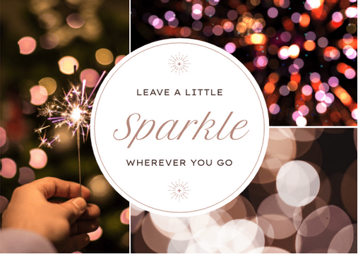 Leave a Little Sparkle Wherever You Go Postcard