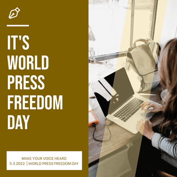 Brown Photo World Press Freedom Day Instagram Post