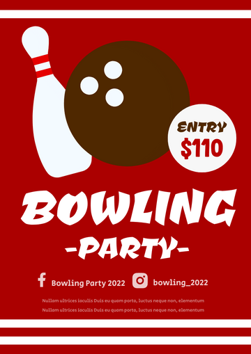 Bowling Party Flyer