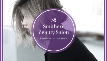 Purple Black Beauty Salon Business Card