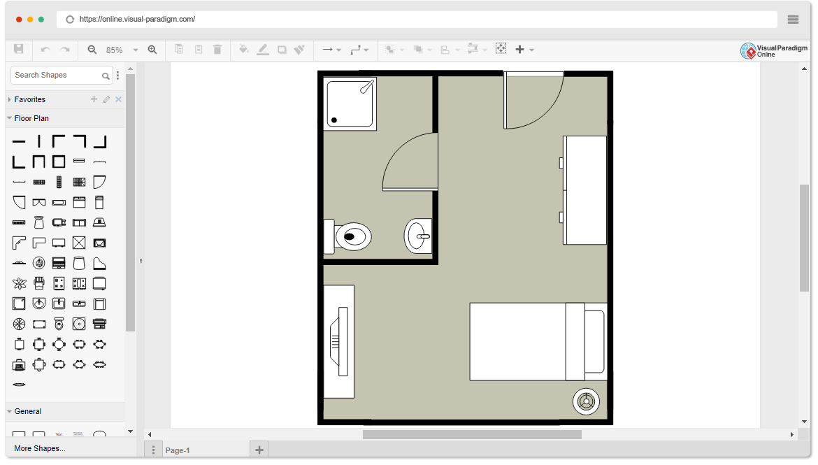 Bedroom Floorplan Template 03 