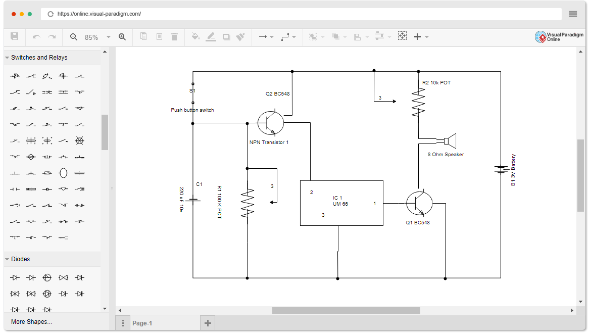 Software de diagrama de circuitos