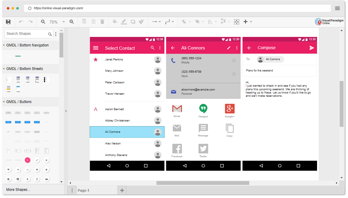 Material Design Wireframe Software