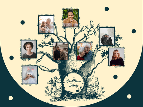 Family Trees template: Illustrated Family Tree (Created by Visual Paradigm Online's Family Trees maker)