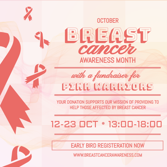 Invitation template: Breast Cancer Fundraiser Invitation (Created by InfoART's Invitation maker)