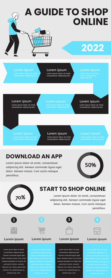 Infographic template: A Guide To Shop Online Infographic (Created by Visual Paradigm Online's Infographic maker)