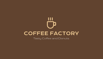 Business Card template: Brown Coffee Shop Logo Business Card (Created by InfoART's Business Card maker)