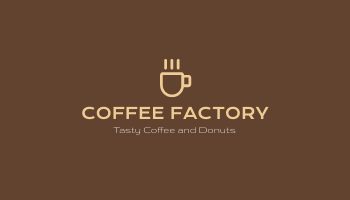 Brown Coffee Shop Logo Business Card