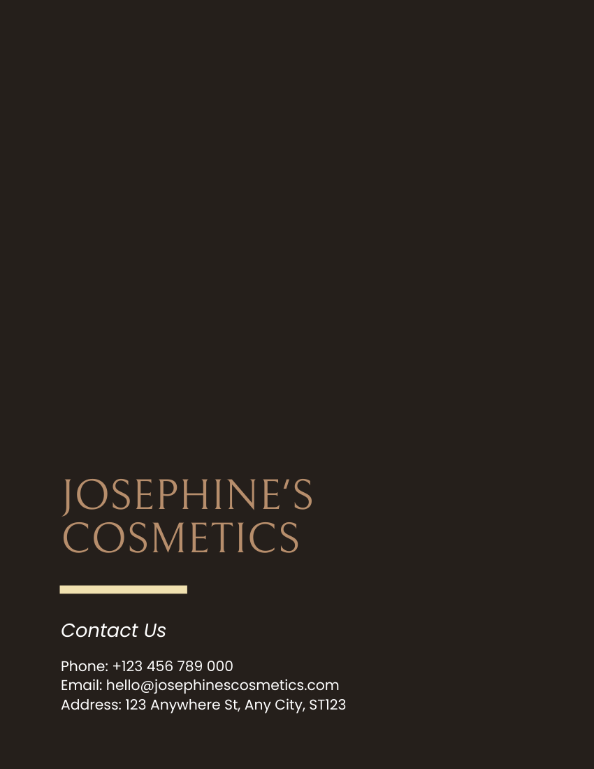 产品目录 模板。Beauty Cosmetics Catalog (由 Visual Paradigm Online 的产品目录软件制作)