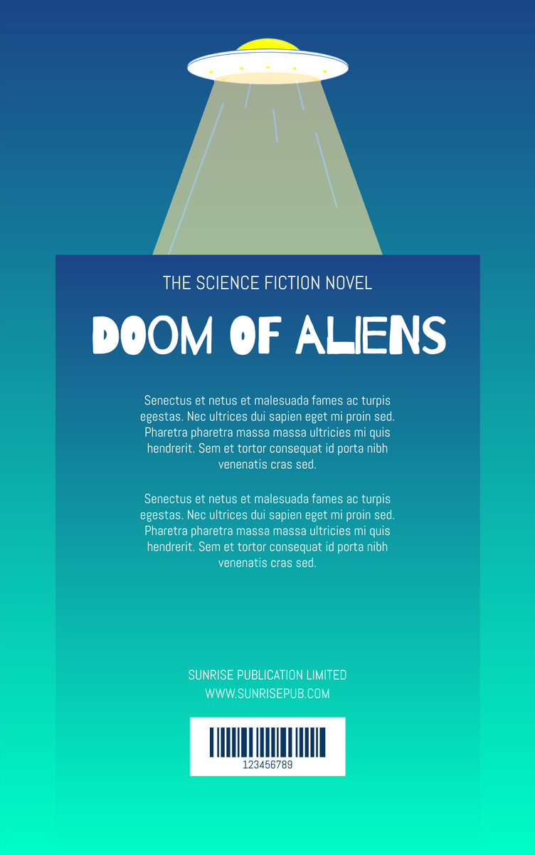Cool Doom Of Alien Sci-fi Book Cover