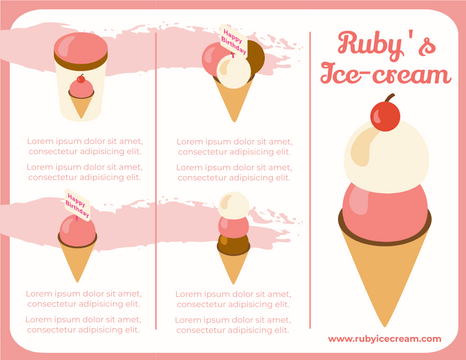 Brochure template: Ice-cream Brochure (Created by Visual Paradigm Online's Brochure maker)