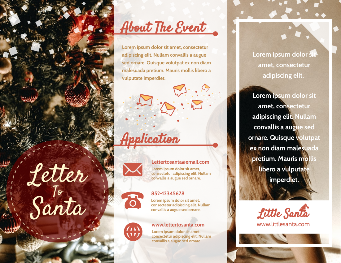 Brochure template: Letter To Santa Brochure (Created by InfoART's Brochure maker)