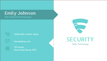Business Card template: Security Business Card (Created by Visual Paradigm Online's Business Card maker)