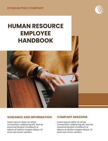 員工手冊 模板。 Human Resource Employee Handbook (由 Visual Paradigm Online 的員工手冊軟件製作)