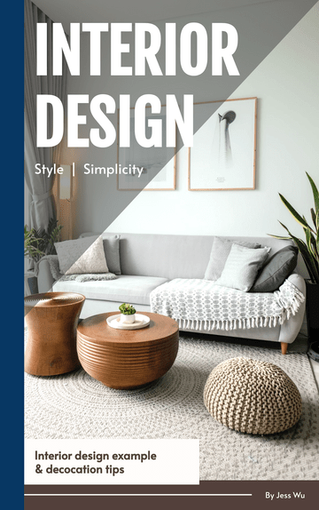 Editable bookcovers template:Interior design Book Cover