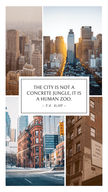 Minimal City Photo Collage With Quotes Instagram Story