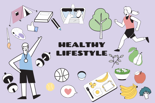 Healthcare Illustration template: Healthy Lifestyle Illustration (Created by Scenarios's Healthcare Illustration maker)