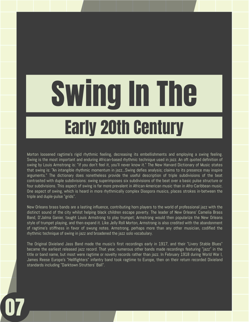 Booklet template: The Jazz Age Booklet (Created by Visual Paradigm Online's Booklet maker)