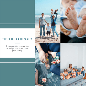 Photo Collage template: The Love In Our Family Photo Collage (Created by Visual Paradigm Online's Photo Collage maker)