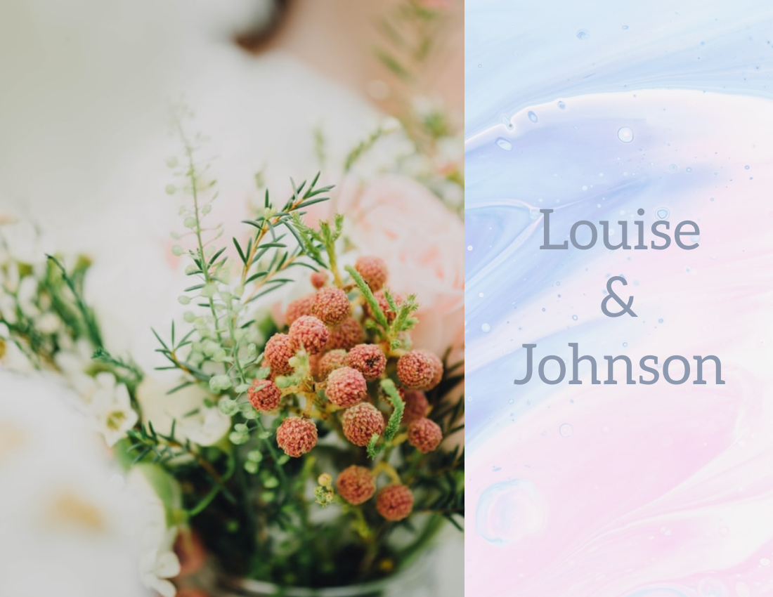 Pastel And Watercolor Wedding Photo Book