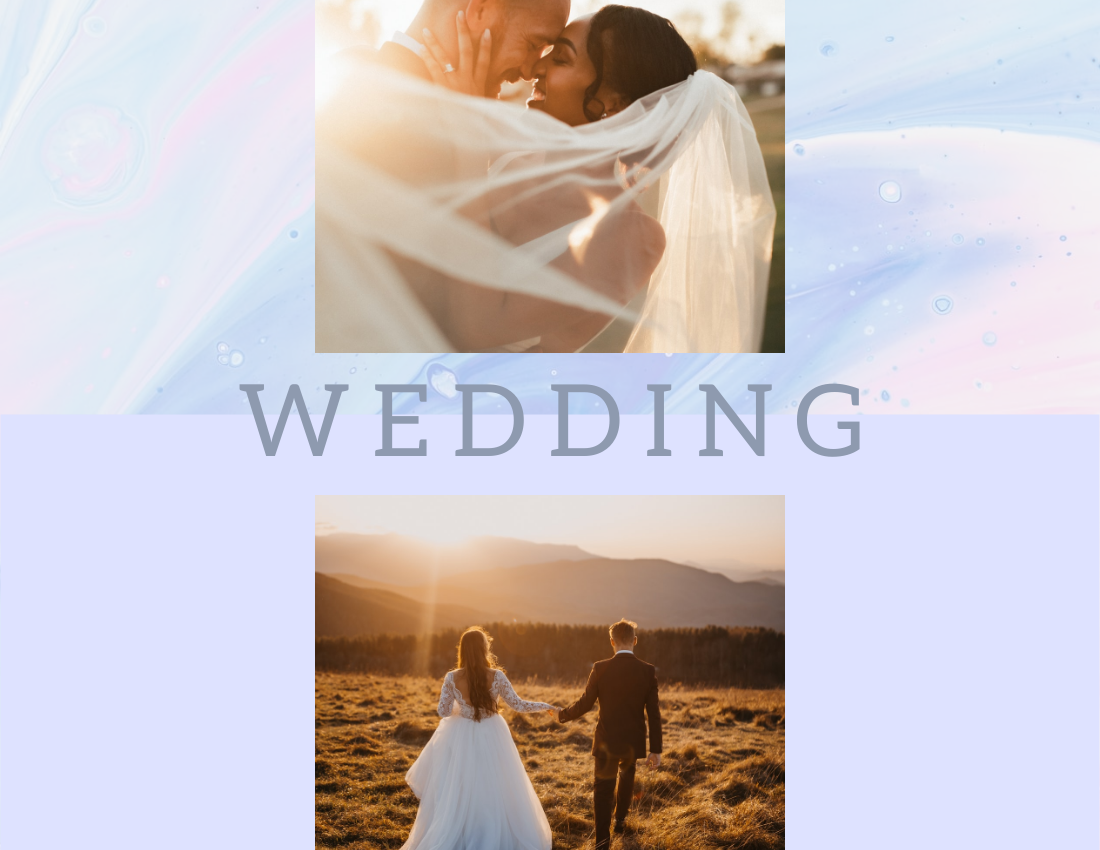 Wedding Photo Book template: Pastel And Watercolor Wedding Photo Book (Created by PhotoBook's Wedding Photo Book maker)