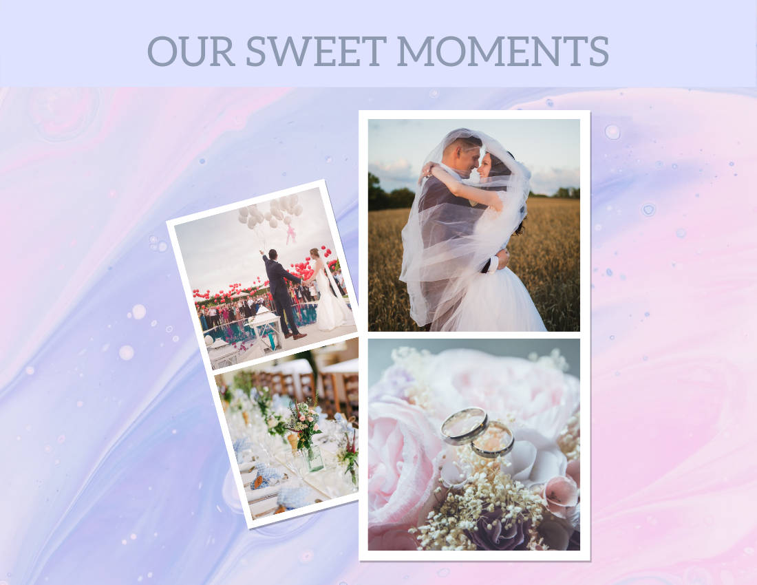 Wedding Photo Book template: Pastel And Watercolor Wedding Photo Book (Created by Visual Paradigm Online's Wedding Photo Book maker)
