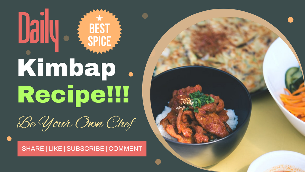 YouTube Thumbnail template: Korean Cooking Recipe YouTube Thumbnail (Created by InfoART's YouTube Thumbnail maker)