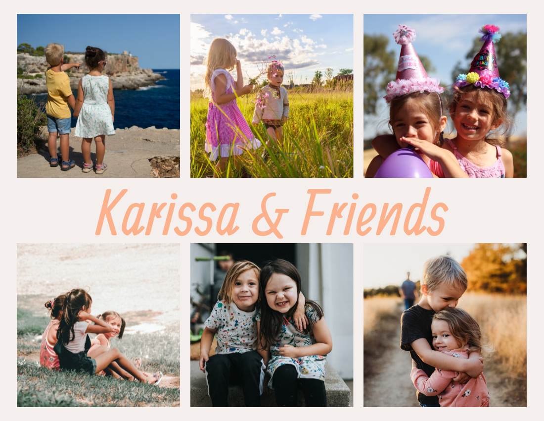 Kids Photo book template: Kids Friendship Photo Book (Created by Visual Paradigm Online's Kids Photo book maker)