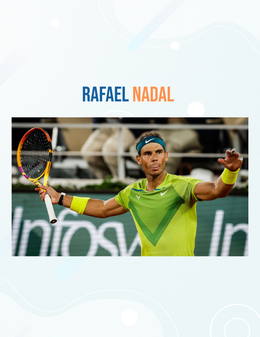 Biography template: Rafael Nadal Biography (Created by Visual Paradigm Online's Biography maker)