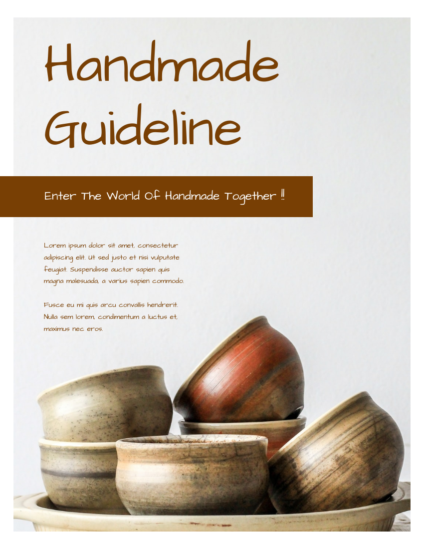 小冊子 模板。 Handmade Guideline Booklet (由 Visual Paradigm Online 的小冊子軟件製作)