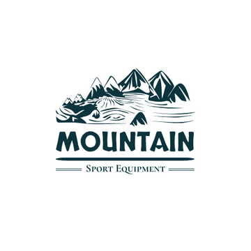 Sport Equipment Store Logo Generated With Illustration Of Mountain