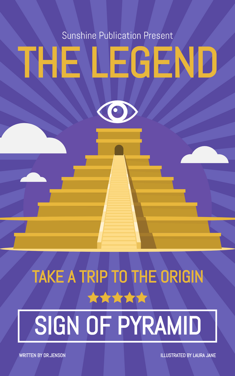Book Cover template: The Legend To Pyramid Book Cover (Created by InfoART's Book Cover maker)