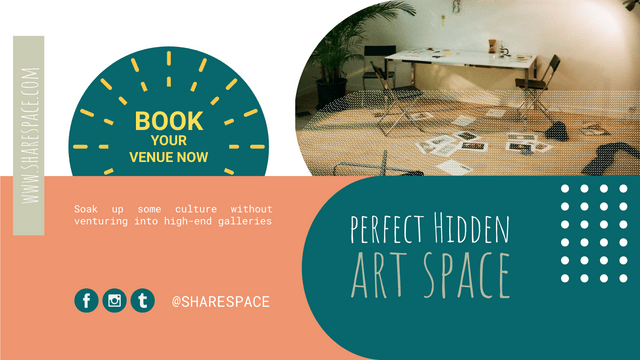 Art Space Booking Twitter Post