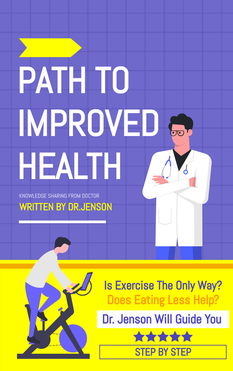 书籍封面 模板。Health Management Book Cover (由 Visual Paradigm Online 的书籍封面软件制作)