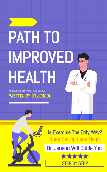 Editable bookcovers template:Health Management Book Cover