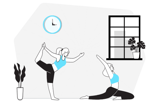 Healthcare Illustration template: Yoga Illustration (Created by InfoART's  marker)