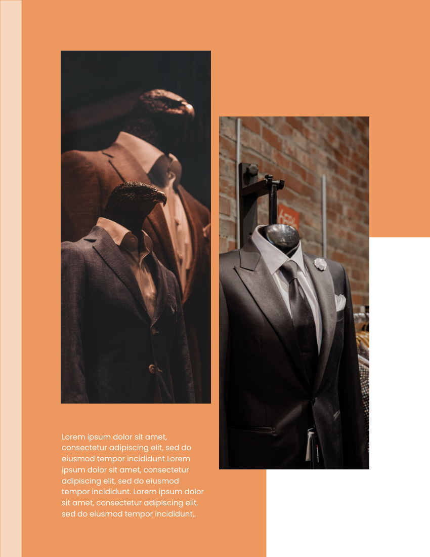 產品目錄 模板。 Men's Clothing Catalog (由 Visual Paradigm Online 的產品目錄軟件製作)
