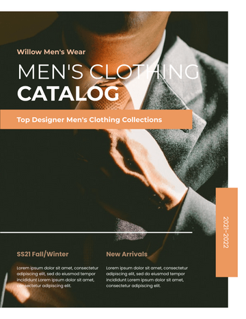Catalog template: Men's Clothing Catalog (Created by InfoART's  marker)