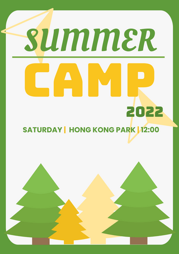 Editable posters template:Summer Camp Graphic Poster