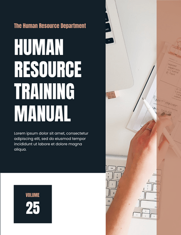 培訓手冊 模板。 Human Resource Training Manual (由 Visual Paradigm Online 的培訓手冊軟件製作)