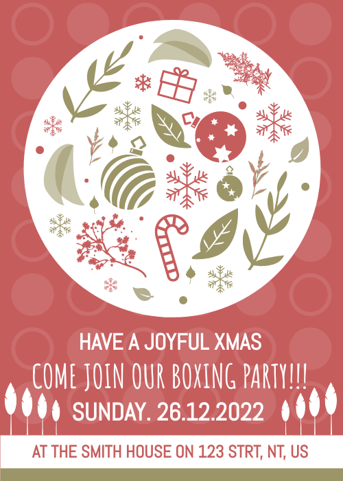 Invitation template: Boxing Day Party Invitation (Created by Visual Paradigm Online's Invitation maker)