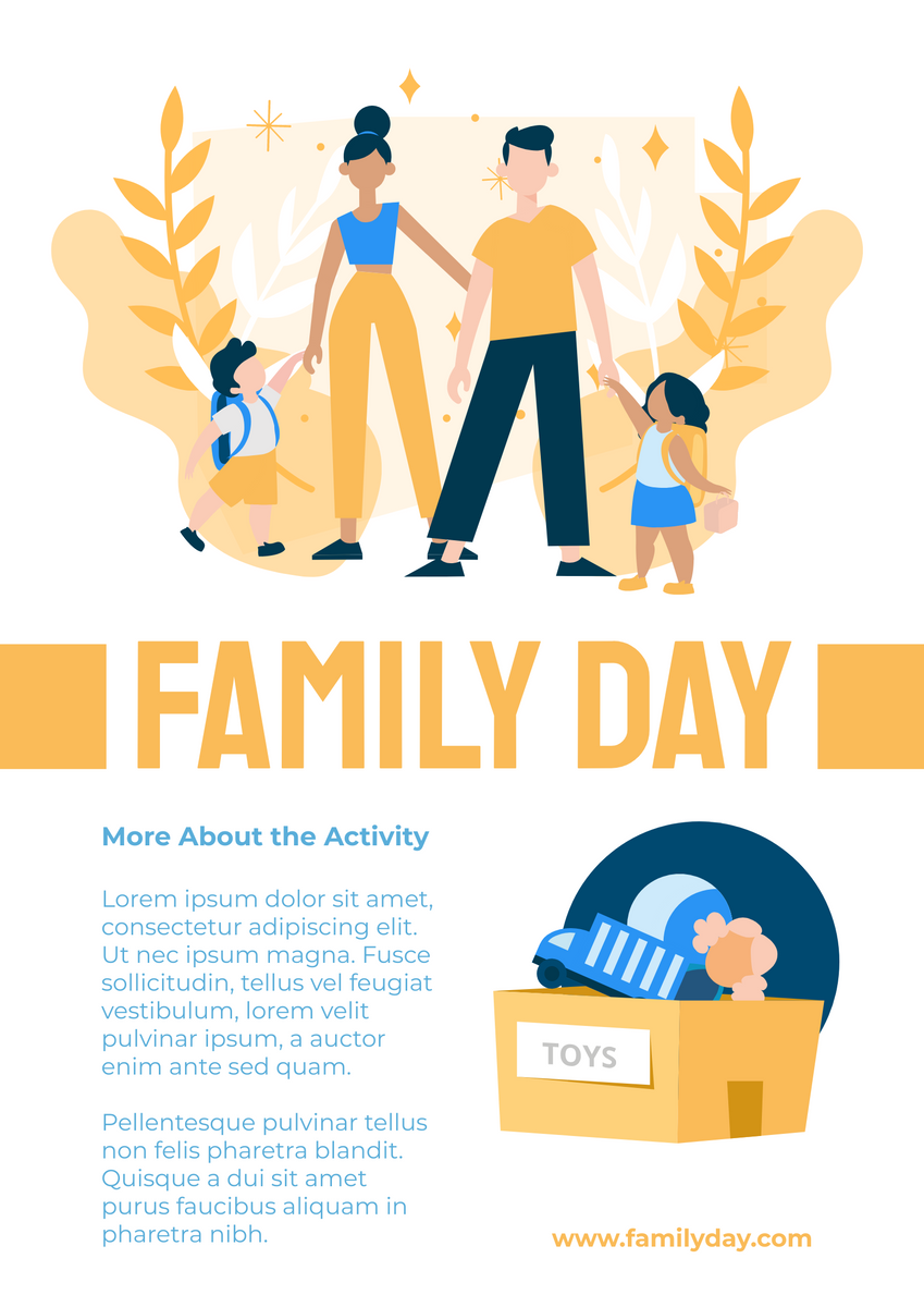Poster (Relationship) template: Family Day Activity Poster (Created by Visual Paradigm Online's Poster (Relationship) maker)