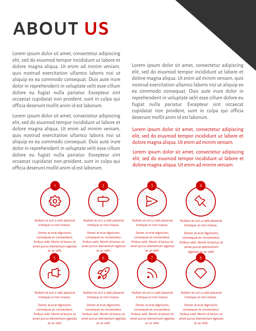 Report template: Black & Red Annual Reports (Created by Visual Paradigm Online's Report maker)
