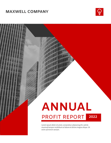 Reports template: Black & Red Annual Reports (Created by Visual Paradigm Online's Reports maker)