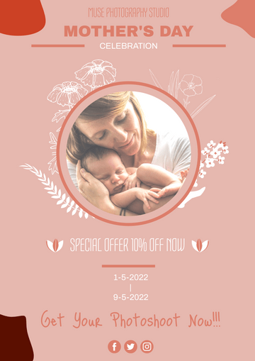 Editable posters template:Mother's Day Celebration Poster